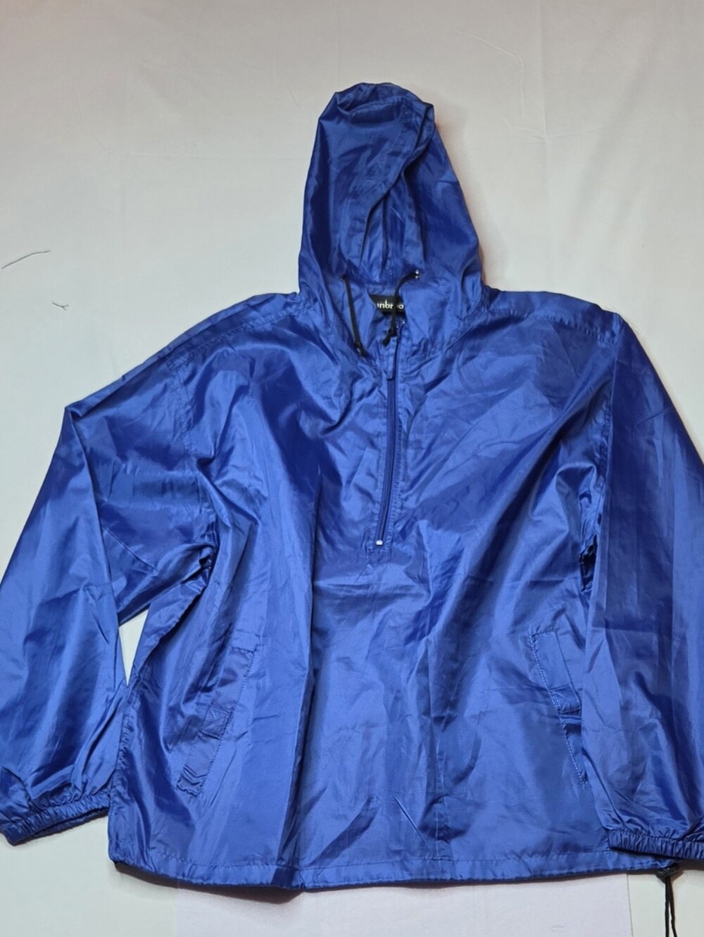 Vintage 90s Dunbrooke Packable Pullover Jacket Blue Nylon Windbreaker Anorak